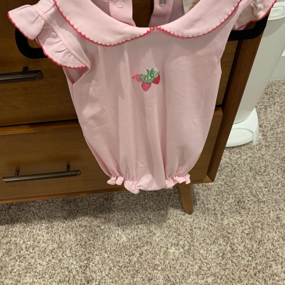 The Beaufort Bonnet strawberry onesie